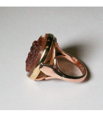 Anello oro Fauno corniola anni '50