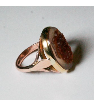 Anello oro Fauno corniola anni '50