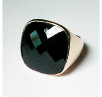 Anello oro e Onice Nera